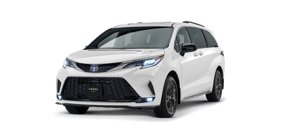 White Toyota Sienna van